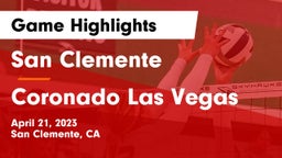 San Clemente  vs Coronado Las Vegas Game Highlights - April 21, 2023