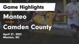 Manteo  vs Camden County  Game Highlights - April 27, 2022