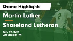 Martin Luther  vs Shoreland Lutheran  Game Highlights - Jan. 10, 2024