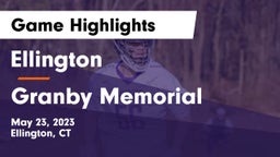 Ellington  vs Granby Memorial  Game Highlights - May 23, 2023