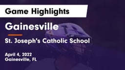 Gainesville  vs St. Joseph's Catholic School Game Highlights - April 4, 2022