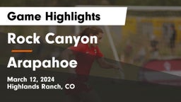 Rock Canyon  vs Arapahoe Game Highlights - March 12, 2024