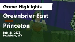 Greenbrier East  vs Princeton  Game Highlights - Feb. 21, 2023