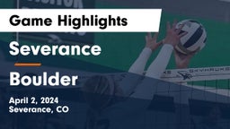 Severance  vs Boulder  Game Highlights - April 2, 2024