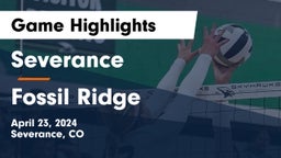 Severance  vs Fossil Ridge  Game Highlights - April 23, 2024