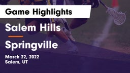 Salem Hills  vs Springville  Game Highlights - March 22, 2022
