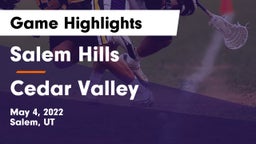 Salem Hills  vs Cedar Valley  Game Highlights - May 4, 2022