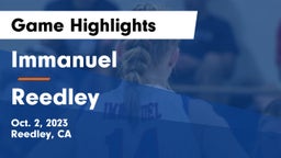 Immanuel  vs Reedley  Game Highlights - Oct. 2, 2023