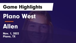 Plano West  vs Allen  Game Highlights - Nov. 1, 2022