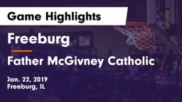 Freeburg  vs Father McGivney Catholic  Game Highlights - Jan. 22, 2019