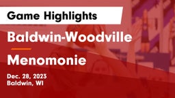 Baldwin-Woodville  vs Menomonie  Game Highlights - Dec. 28, 2023
