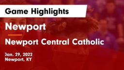 Newport  vs Newport Central Catholic  Game Highlights - Jan. 29, 2022