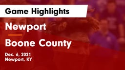 Newport  vs Boone County  Game Highlights - Dec. 6, 2021
