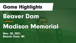 Beaver Dam  vs Madison Memorial Game Highlights - Nov. 20, 2021