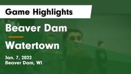 Beaver Dam  vs Watertown  Game Highlights - Jan. 7, 2022