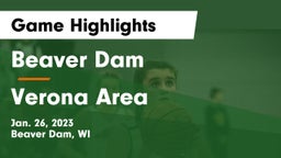 Beaver Dam  vs Verona Area  Game Highlights - Jan. 26, 2023