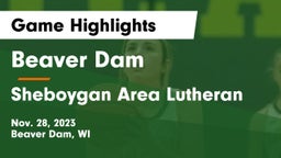 Beaver Dam  vs Sheboygan Area Lutheran  Game Highlights - Nov. 28, 2023