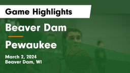 Beaver Dam  vs Pewaukee  Game Highlights - March 2, 2024