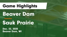 Beaver Dam  vs Sauk Prairie  Game Highlights - Dec. 22, 2020