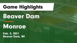 Beaver Dam  vs Monroe  Game Highlights - Feb. 5, 2021