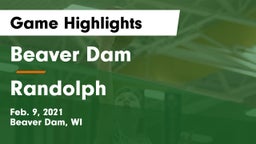 Beaver Dam  vs Randolph Game Highlights - Feb. 9, 2021