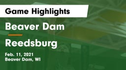 Beaver Dam  vs Reedsburg Game Highlights - Feb. 11, 2021