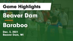 Beaver Dam  vs Baraboo  Game Highlights - Dec. 3, 2021