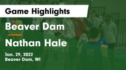 Beaver Dam  vs Nathan Hale  Game Highlights - Jan. 29, 2022