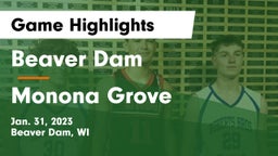 Beaver Dam  vs Monona Grove  Game Highlights - Jan. 31, 2023