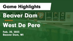 Beaver Dam  vs West De Pere  Game Highlights - Feb. 20, 2023