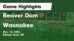 Beaver Dam  vs Waunakee  Game Highlights - Dec. 12, 2023