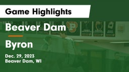 Beaver Dam  vs Byron  Game Highlights - Dec. 29, 2023