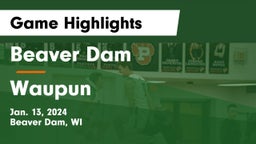 Beaver Dam  vs Waupun  Game Highlights - Jan. 13, 2024