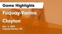 Fuquay-Varina  vs Clayton  Game Highlights - Oct. 6, 2022