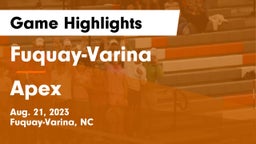 Fuquay-Varina  vs Apex  Game Highlights - Aug. 21, 2023