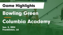 Bowling Green  vs Columbia Academy  Game Highlights - Jan. 5, 2024