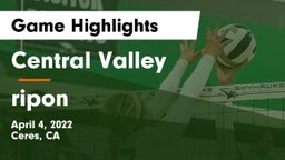 Central Valley  vs ripon  Game Highlights - April 4, 2022