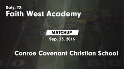 Matchup: Faith West Academy vs. Conroe Covenant Christian School 2015