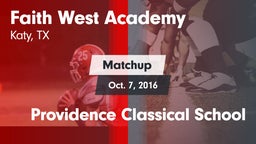 Matchup: Faith West Academy vs. Providence Classical School 2015