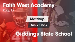 Matchup: Faith West Academy vs. Giddings State School 2015