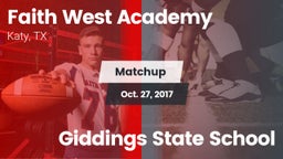 Matchup: Faith West Academy vs. Giddings State School 2016