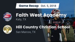 Recap: Faith West Academy  vs. Hill Country Christian School 2018