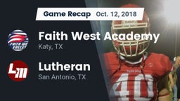 Recap: Faith West Academy  vs. Lutheran  2018