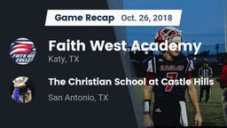 Recap: Faith West Academy  vs. The Christian School at Castle Hills 2018