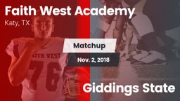 Matchup: Faith West Academy vs. Giddings State 2018