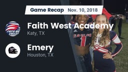 Recap: Faith West Academy  vs. Emery  2018