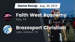 Recap: Faith West Academy  vs. Brazosport Christian  2019