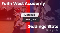 Matchup: Faith West Academy vs. Giddings State  2019