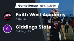 Recap: Faith West Academy  vs. Giddings State  2019