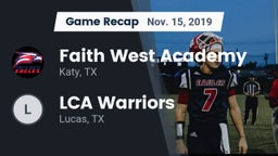 Recap: Faith West Academy  vs. LCA Warriors 2019